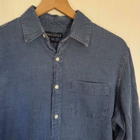 J. Crew Mercantile Blue Button Down Long Sleeve 100% Cotton Short Men’s Medium - Picture 2 of 11